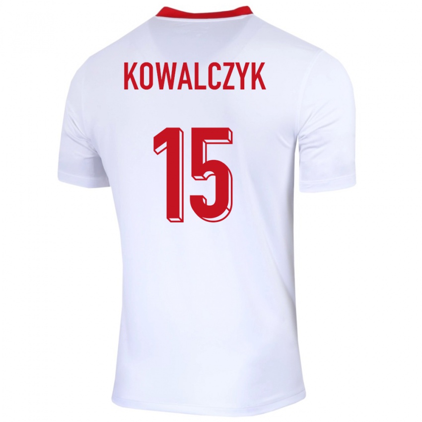 Uomo Maglia Polonia Mateusz Kowalczyk #15 Bianco Kit Gara Home 24-26 Maglietta