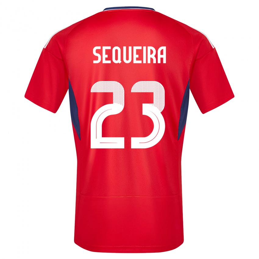 Uomo Maglia Costa Rica Patrick Sequeira #23 Rosso Kit Gara Home 24-26 Maglietta