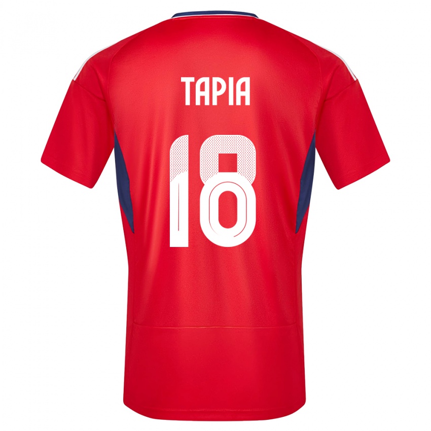 Uomo Maglia Costa Rica Priscilla Tapia #18 Rosso Kit Gara Home 24-26 Maglietta