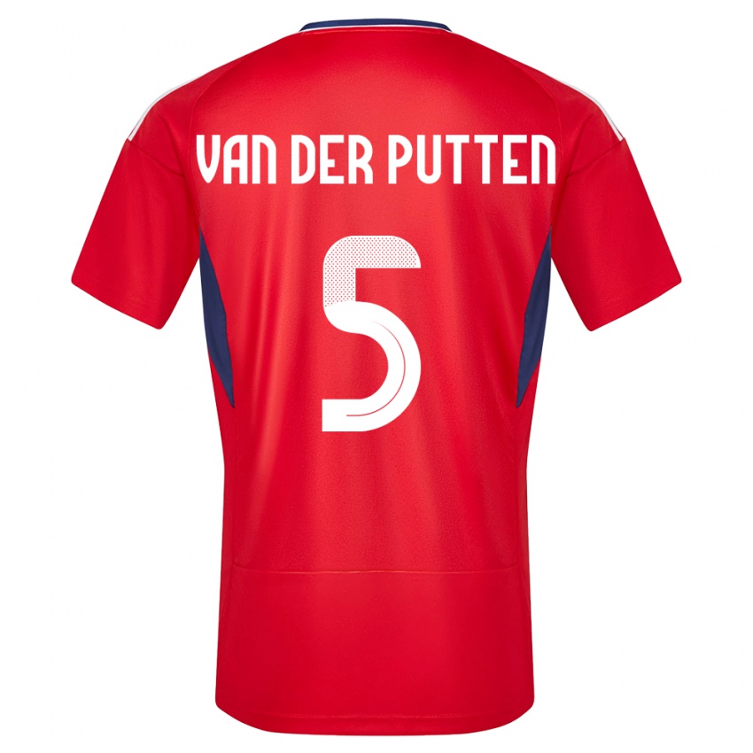 Uomo Maglia Costa Rica Santiago Van Der Putten #5 Rosso Kit Gara Home 24-26 Maglietta