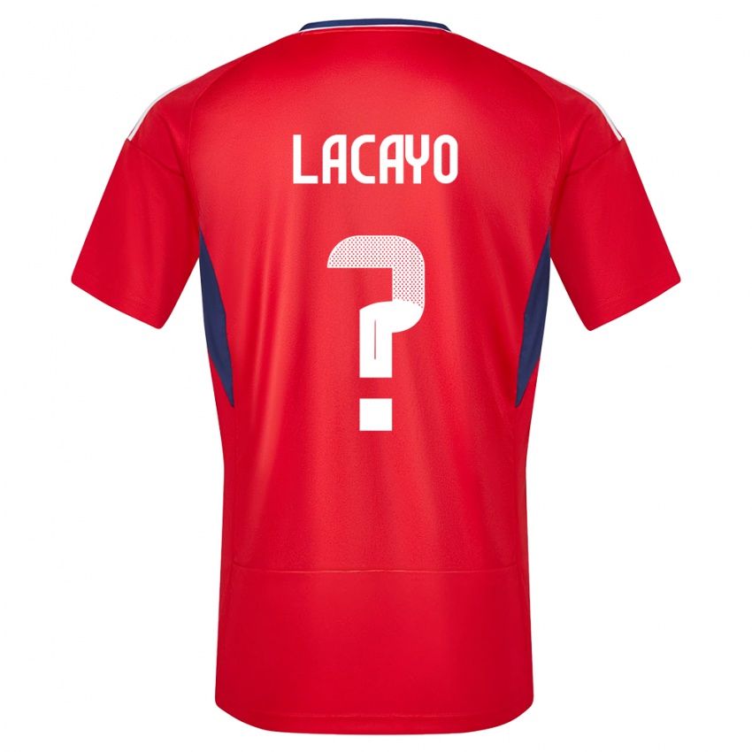 Uomo Maglia Costa Rica Marcelo Lacayo #0 Rosso Kit Gara Home 24-26 Maglietta