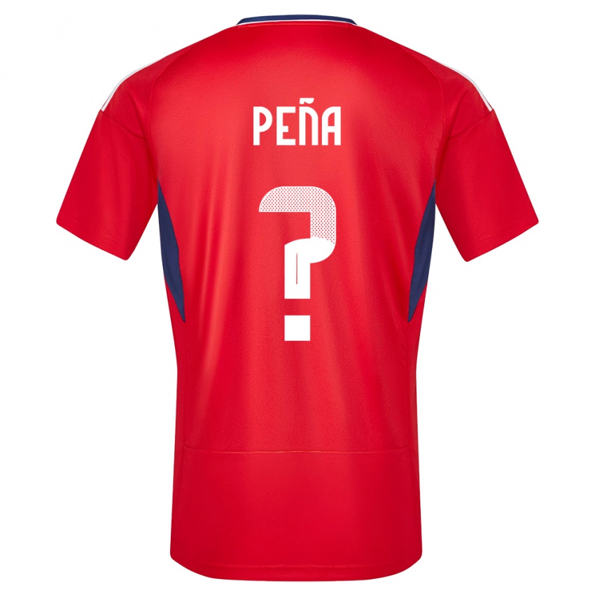 Uomo Maglia Costa Rica Randy Pena #0 Rosso Kit Gara Home 24-26 Maglietta