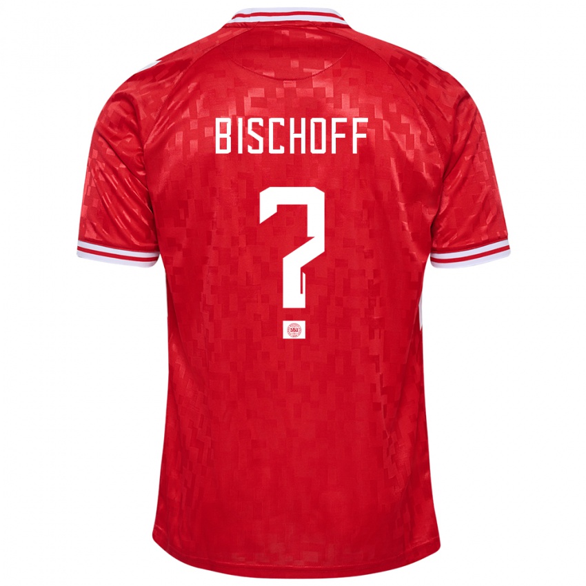 Uomo Maglia Danimarca Clement Bischoff #0 Rosso Kit Gara Home 24-26 Maglietta