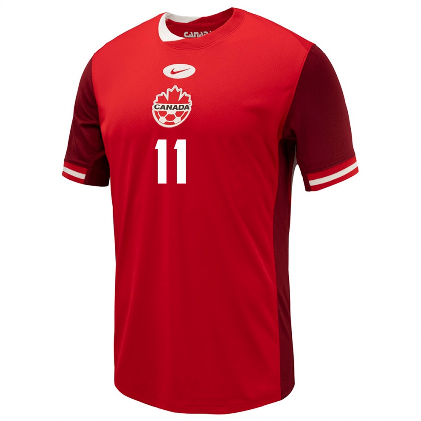 Uomo Maglia Canada Desiree Scott #11 Rosso Kit Gara Home 24-26 Maglietta