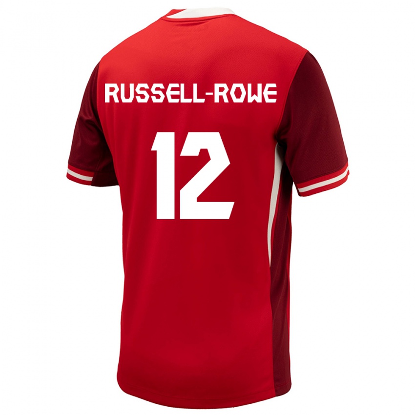 Uomo Maglia Canada Jacen Russell-Rowe #12 Rosso Kit Gara Home 24-26 Maglietta