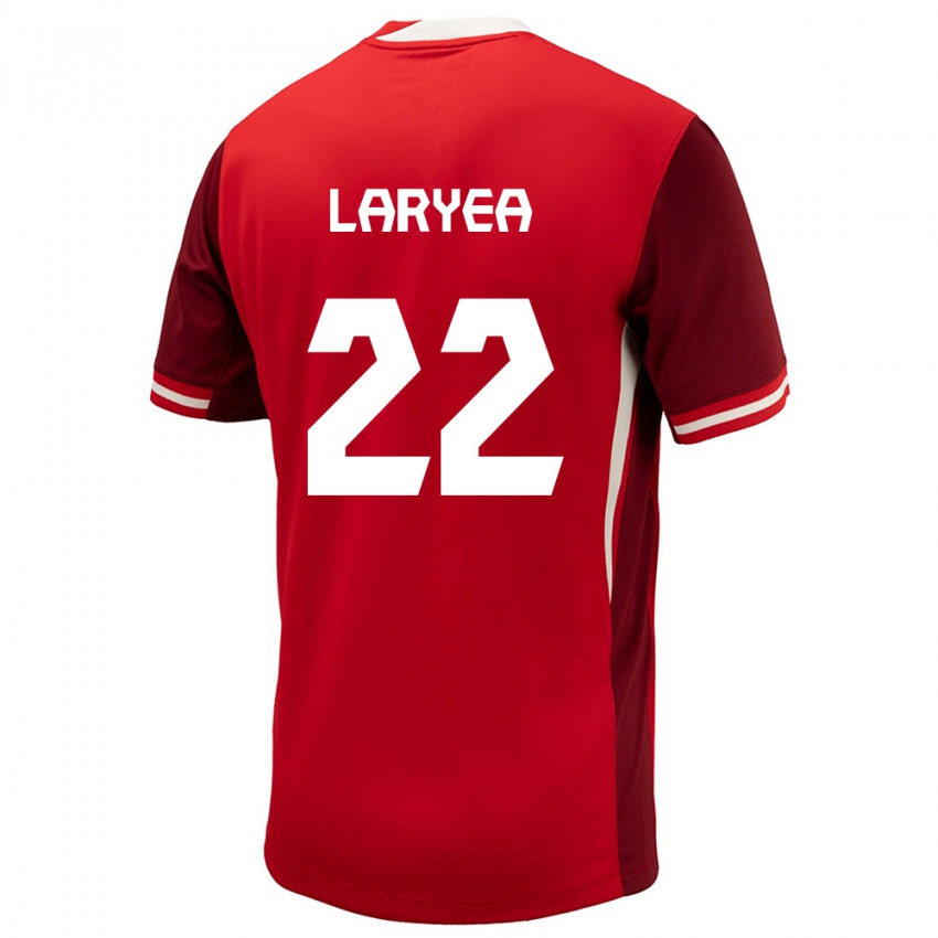 Uomo Maglia Canada Richie Laryea #22 Rosso Kit Gara Home 24-26 Maglietta