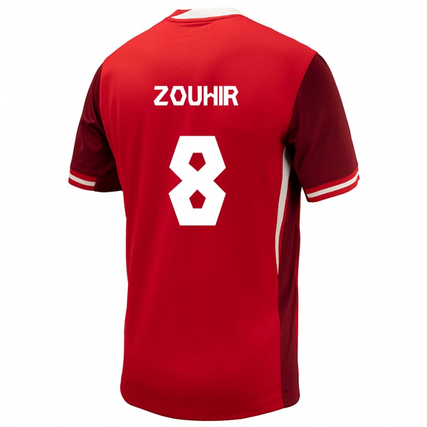 Uomo Maglia Canada Rida Zouhir #8 Rosso Kit Gara Home 24-26 Maglietta