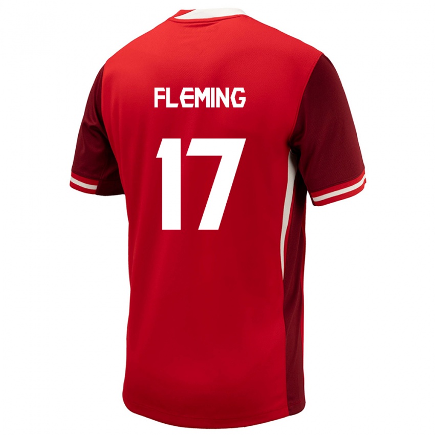 Uomo Maglia Canada Jessie Fleming #17 Rosso Kit Gara Home 24-26 Maglietta