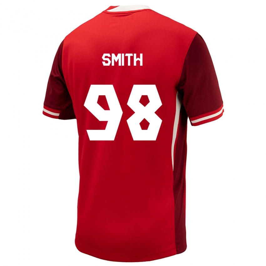 Uomo Maglia Canada Olivia Smith #98 Rosso Kit Gara Home 24-26 Maglietta