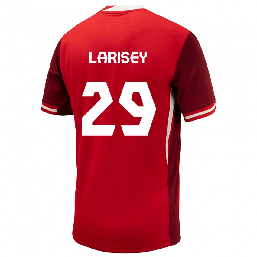 Uomo Maglia Canada Clarissa Larisey #29 Rosso Kit Gara Home 24-26 Maglietta