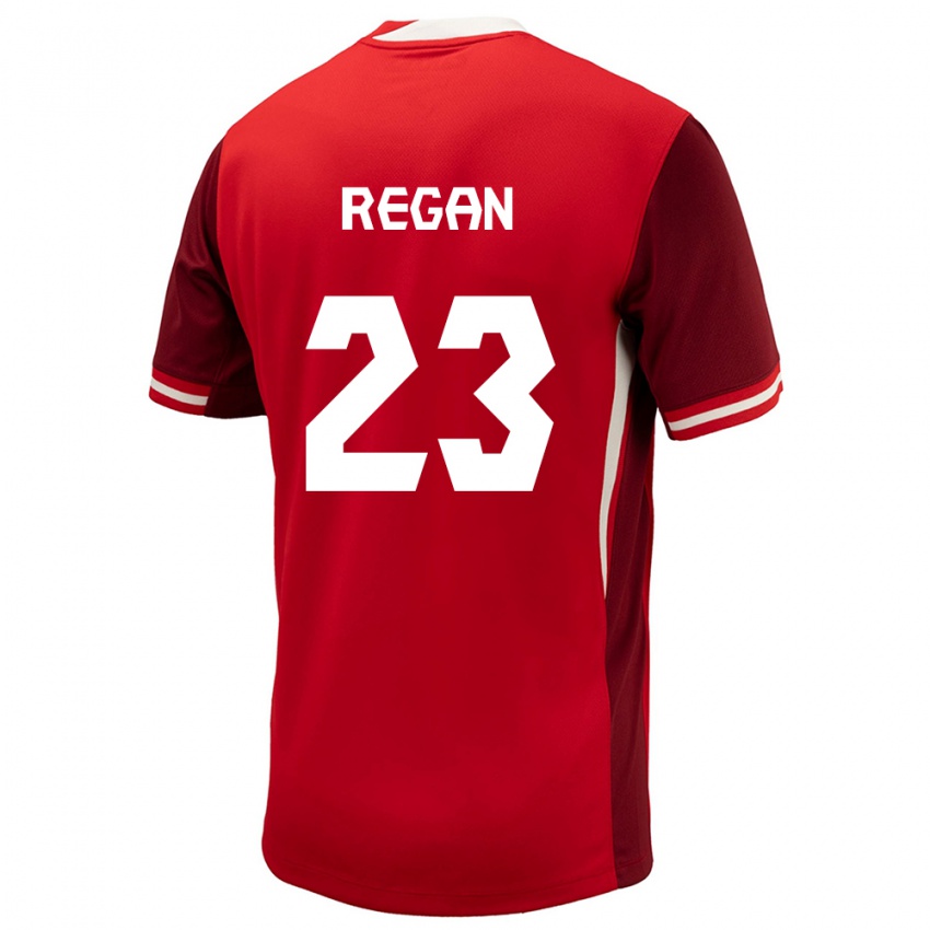 Uomo Maglia Canada Emma Regan #23 Rosso Kit Gara Home 24-26 Maglietta