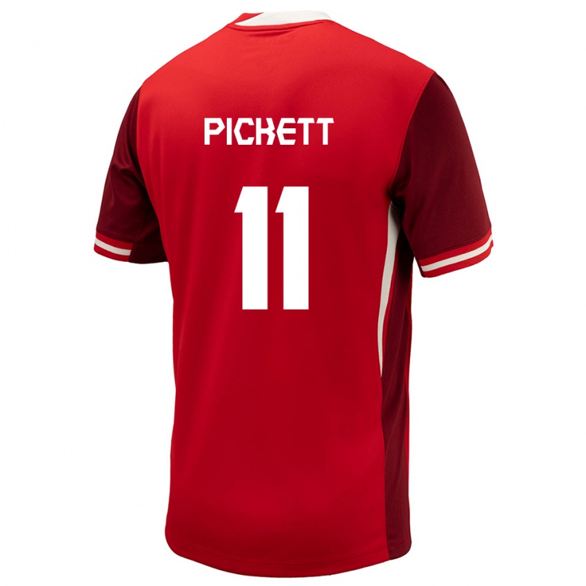 Uomo Maglia Canada Victoria Pickett #11 Rosso Kit Gara Home 24-26 Maglietta