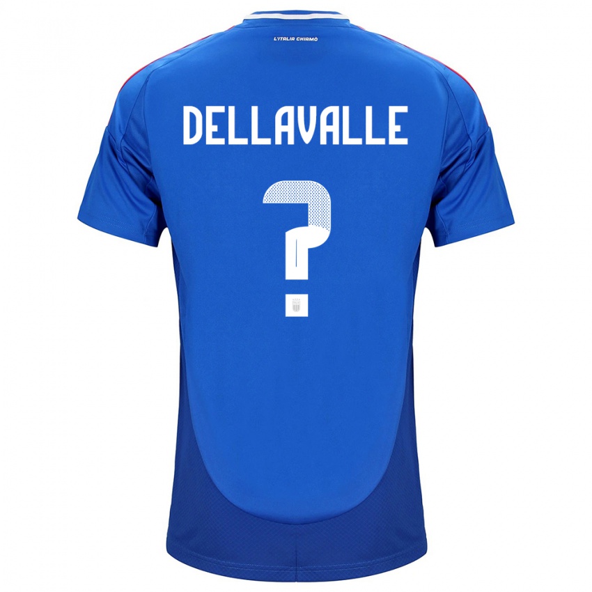 Uomo Maglia Italia Alessandro Dellavalle #0 Blu Kit Gara Home 24-26 Maglietta