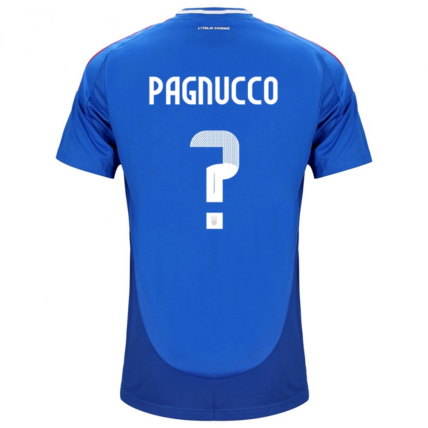 Uomo Maglia Italia Filippo Pagnucco #0 Blu Kit Gara Home 24-26 Maglietta