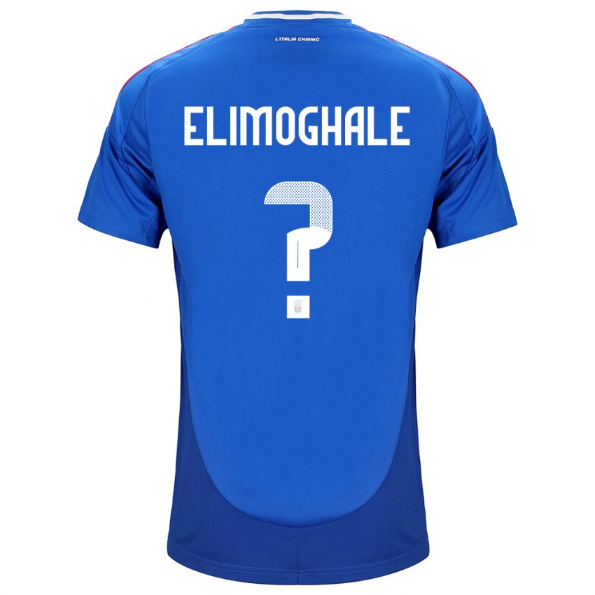 Uomo Maglia Italia Destiny Elimoghale #0 Blu Kit Gara Home 24-26 Maglietta