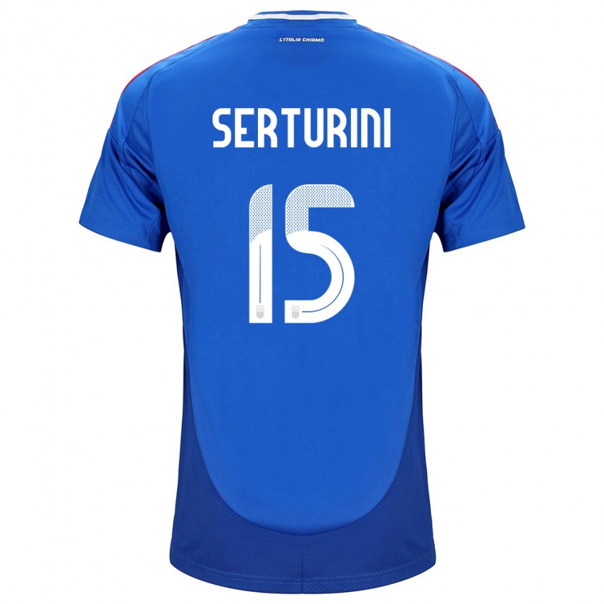 Uomo Maglia Italia Annamaria Serturini #15 Blu Kit Gara Home 24-26 Maglietta