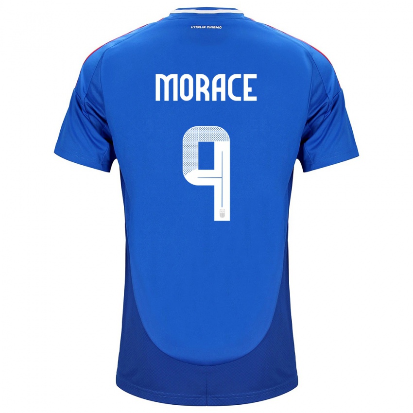 Uomo Maglia Italia Carolina Morace #9 Blu Kit Gara Home 24-26 Maglietta