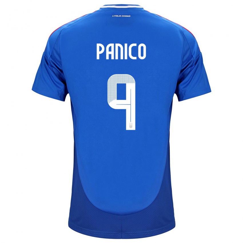 Uomo Maglia Italia Patrizia Panico #9 Blu Kit Gara Home 24-26 Maglietta