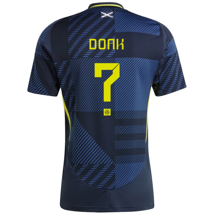 Uomo Maglia Scotland Ben Doak #0 Blu Scuro Kit Gara Home 24-26 Maglietta