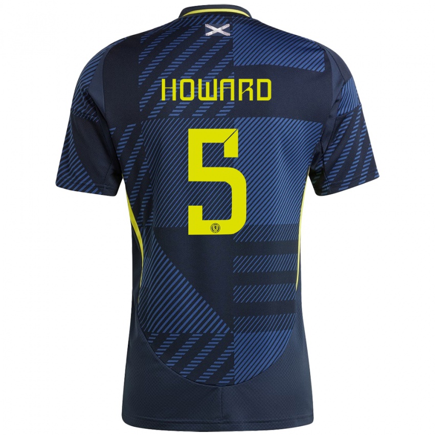 Uomo Maglia Scotland Sophie Howard #5 Blu Scuro Kit Gara Home 24-26 Maglietta