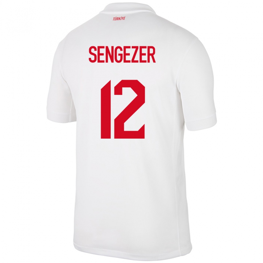 Uomo Maglia Turchia Muhammed Şengezer #12 Bianco Kit Gara Home 24-26 Maglietta