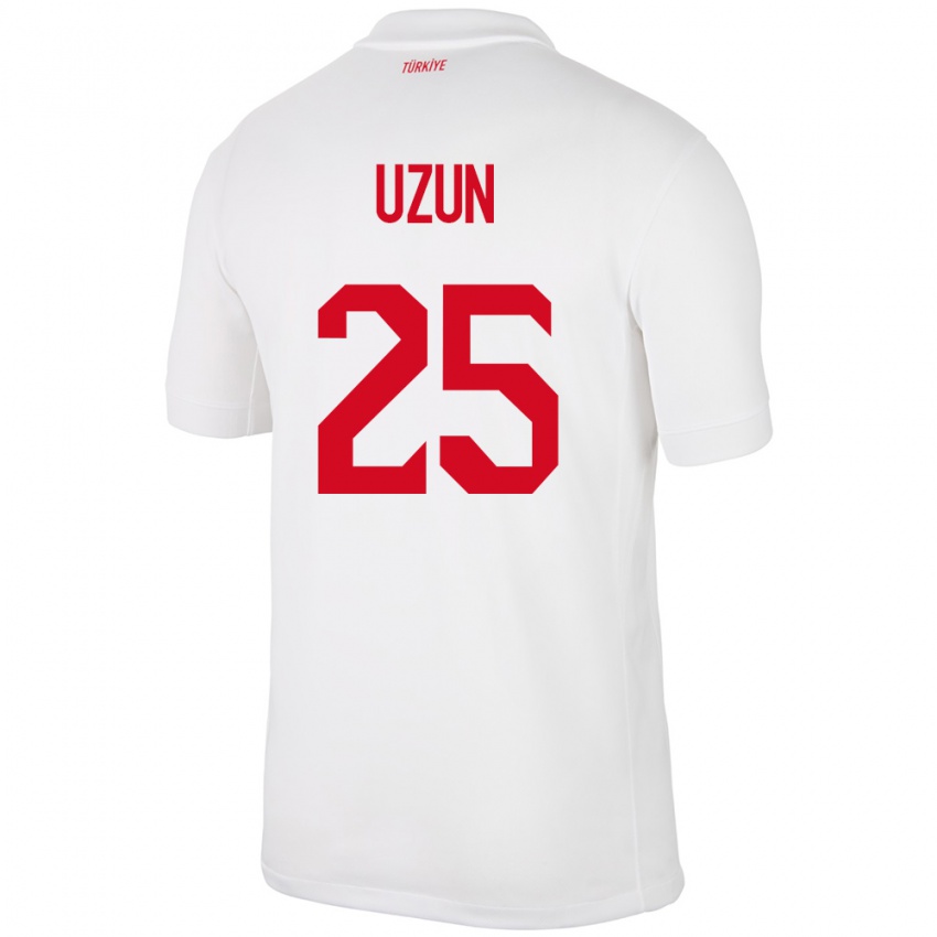 Uomo Maglia Turchia Can Uzun #25 Bianco Kit Gara Home 24-26 Maglietta