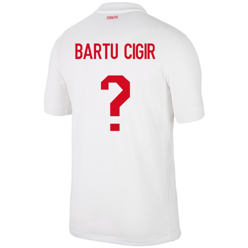 Uomo Maglia Turchia Can Bartu Çığır #0 Bianco Kit Gara Home 24-26 Maglietta