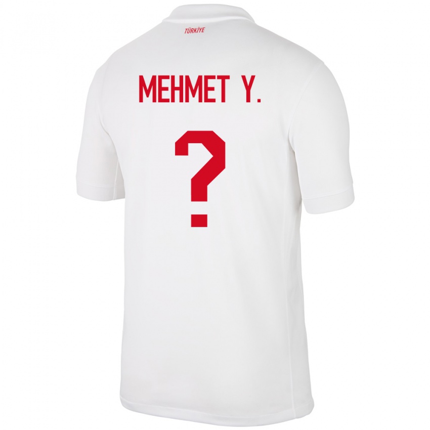 Uomo Maglia Turchia Mehmet Yildirim #0 Bianco Kit Gara Home 24-26 Maglietta