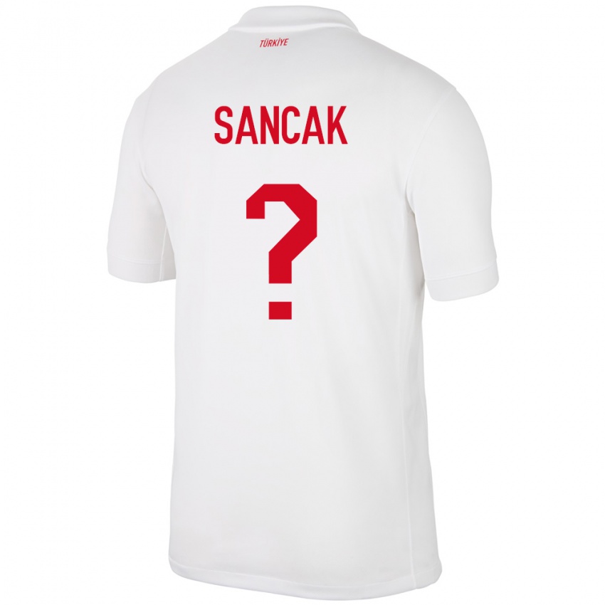 Uomo Maglia Turchia Tolga Sancak #0 Bianco Kit Gara Home 24-26 Maglietta