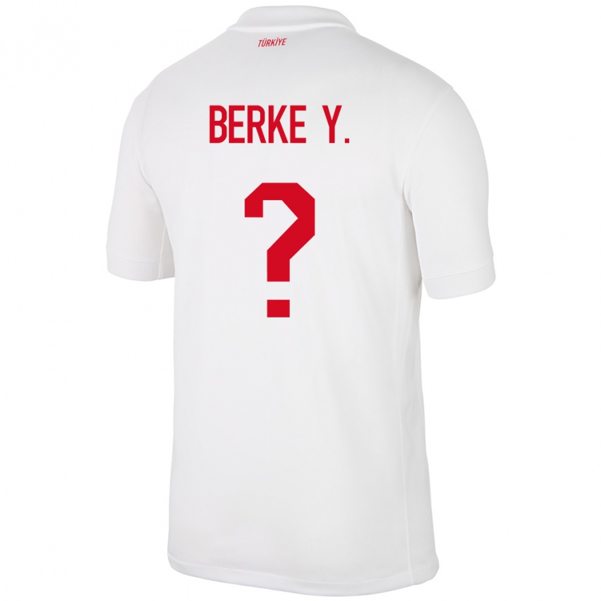 Uomo Maglia Turchia Berke Yıldırım #0 Bianco Kit Gara Home 24-26 Maglietta