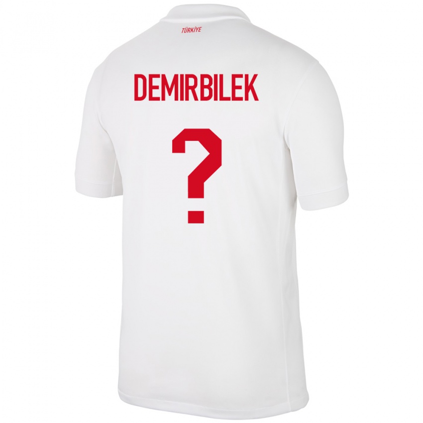 Uomo Maglia Turchia Ali Demirbilek #0 Bianco Kit Gara Home 24-26 Maglietta