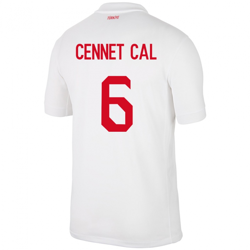 Uomo Maglia Turchia Meryem Cennet Çal #6 Bianco Kit Gara Home 24-26 Maglietta