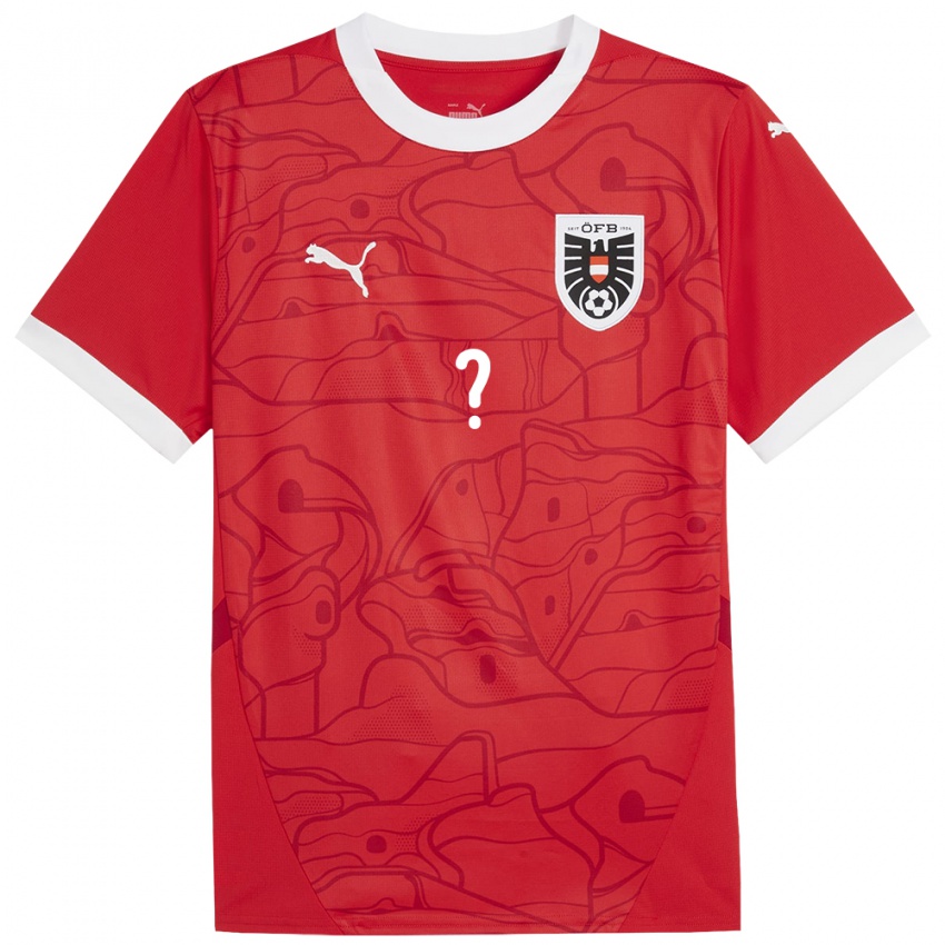 Uomo Maglia Austria Bernhard Swozil #0 Rosso Kit Gara Home 24-26 Maglietta