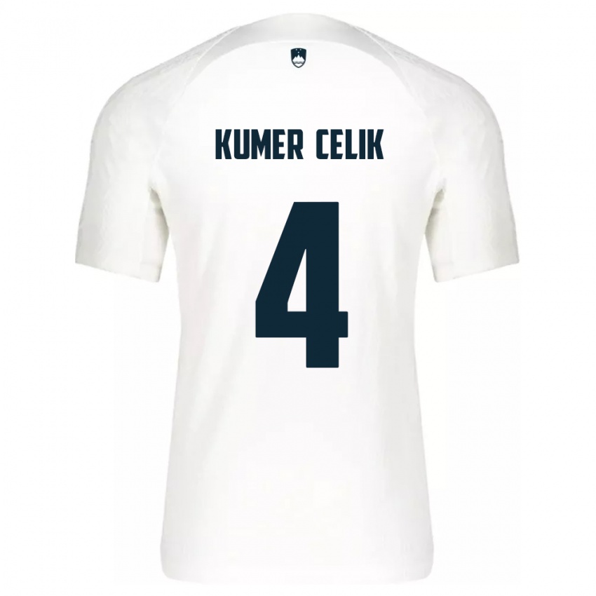 Uomo Maglia Slovenia An Kumer Celik #4 Bianco Kit Gara Home 24-26 Maglietta