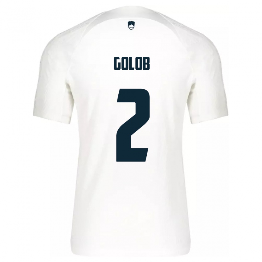 Uomo Maglia Slovenia Lana Golob #2 Bianco Kit Gara Home 24-26 Maglietta