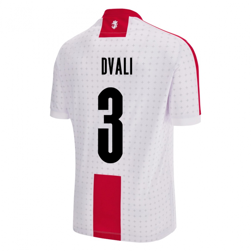 Uomo Maglia Georgia Lasha Dvali #3 Bianco Kit Gara Home 24-26 Maglietta