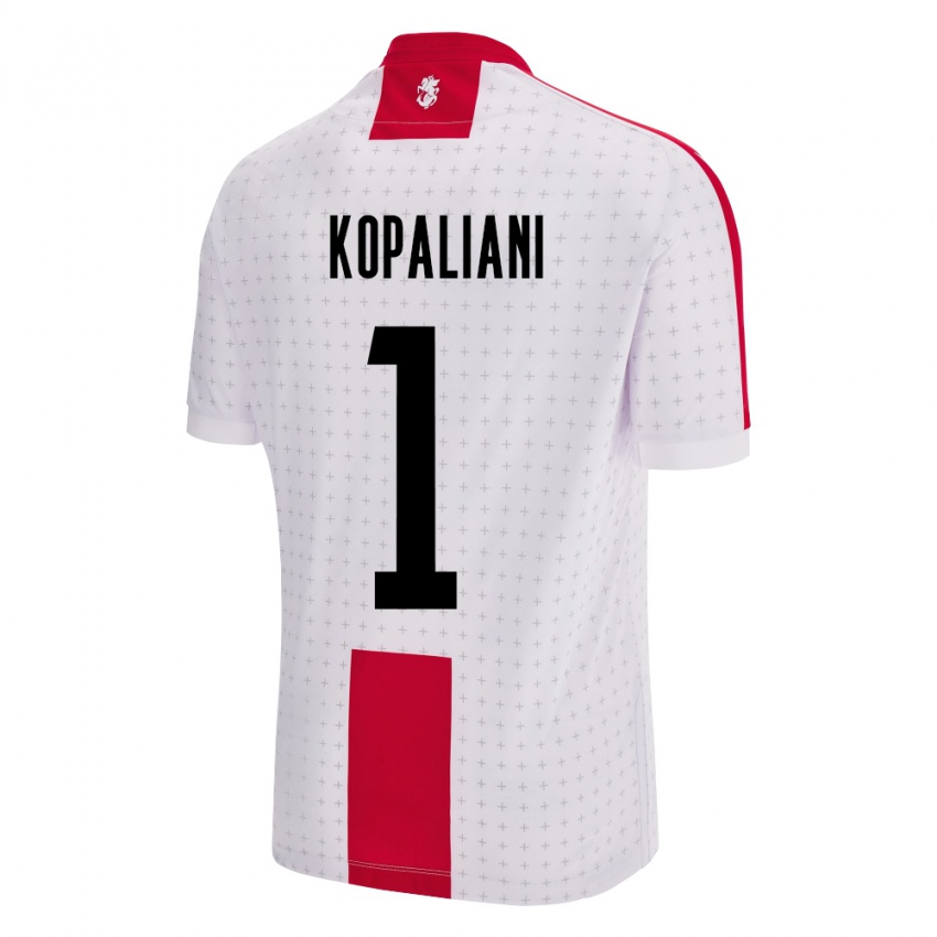 Uomo Maglia Georgia Soso Kopaliani #1 Bianco Kit Gara Home 24-26 Maglietta