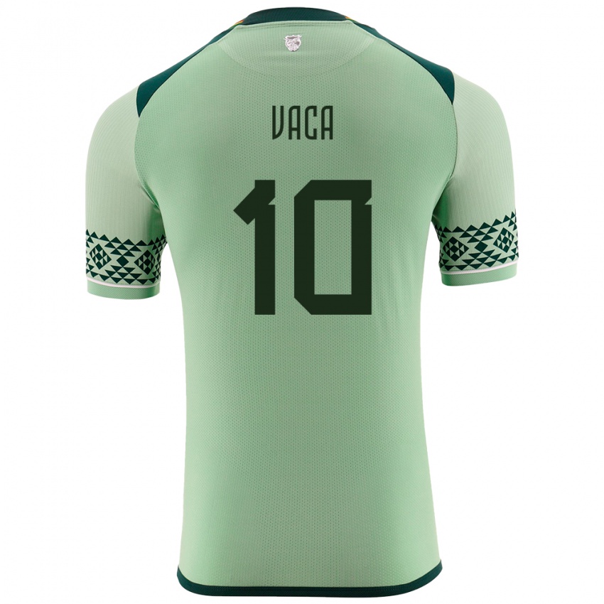 Uomo Maglia Bolivia Ramiro Vaca #10 Verde Chiaro Kit Gara Home 24-26 Maglietta