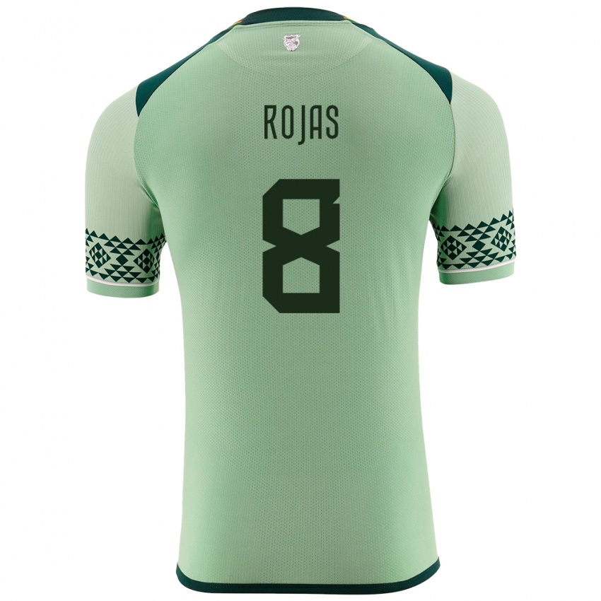 Uomo Maglia Bolivia Jairo Rojas #8 Verde Chiaro Kit Gara Home 24-26 Maglietta