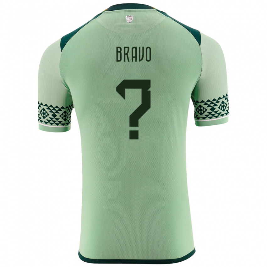 Uomo Maglia Bolivia Lucerito Bravo #0 Verde Chiaro Kit Gara Home 24-26 Maglietta