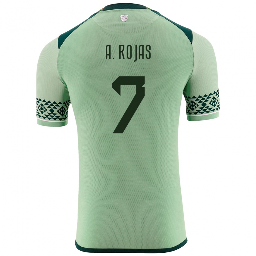 Uomo Maglia Bolivia Ana Paula Rojas #7 Verde Chiaro Kit Gara Home 24-26 Maglietta