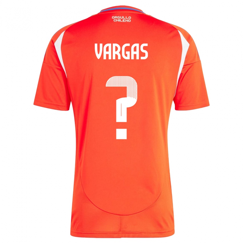 Uomo Maglia Cile Vicente Vargas #0 Rosso Kit Gara Home 24-26 Maglietta