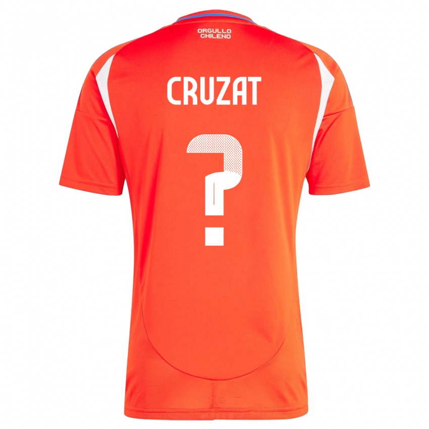 Uomo Maglia Cile Ignacio Cruzat #0 Rosso Kit Gara Home 24-26 Maglietta