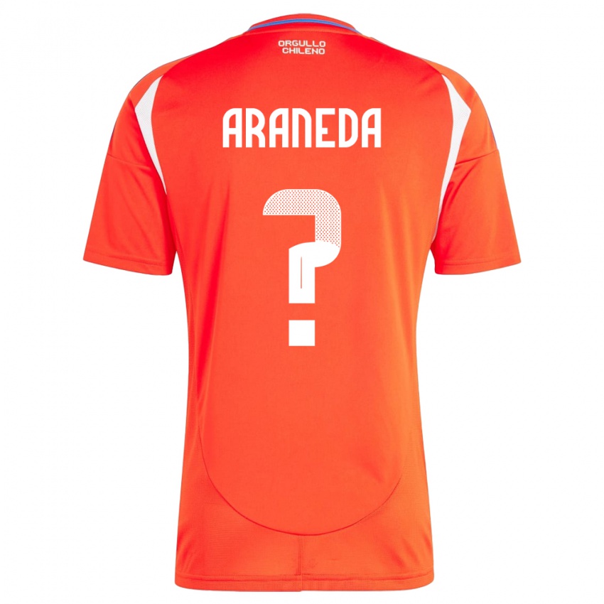 Uomo Maglia Cile Arantxa Araneda #0 Rosso Kit Gara Home 24-26 Maglietta