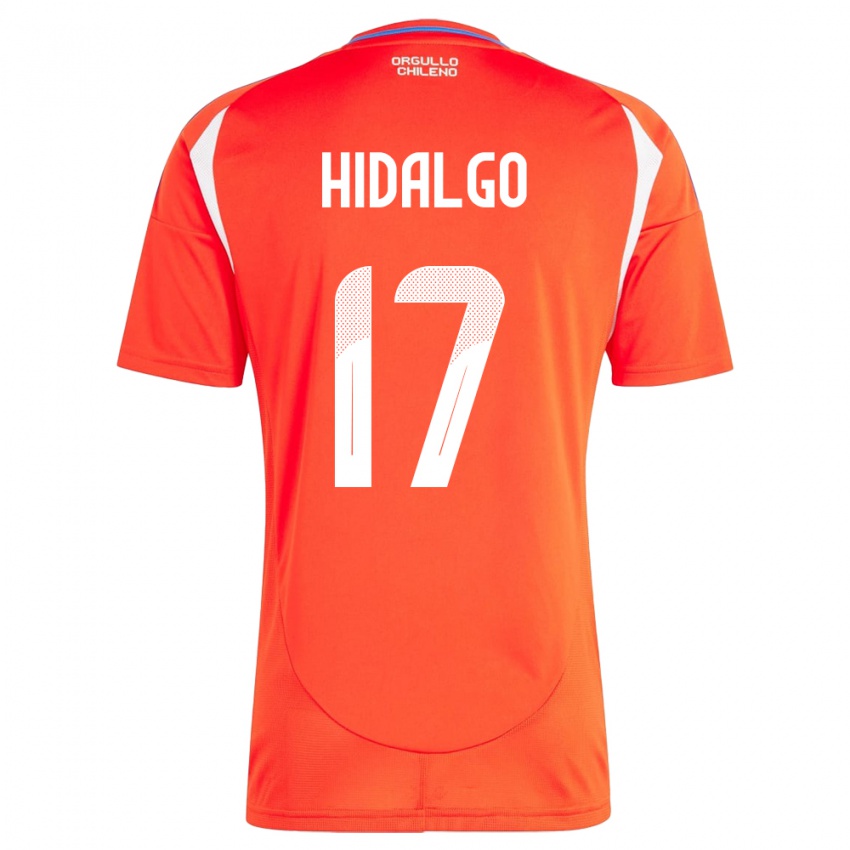 Uomo Maglia Cile Fernanda Hidalgo #17 Rosso Kit Gara Home 24-26 Maglietta