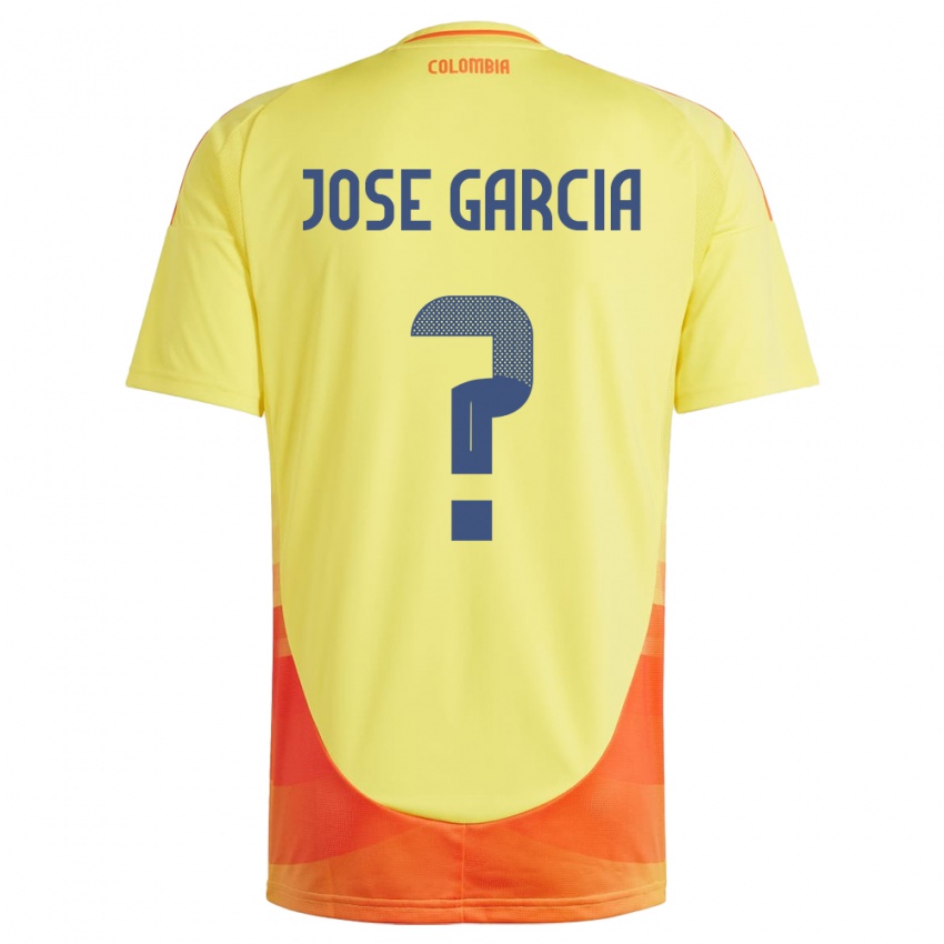 Uomo Maglia Colombia José García #0 Giallo Kit Gara Home 24-26 Maglietta