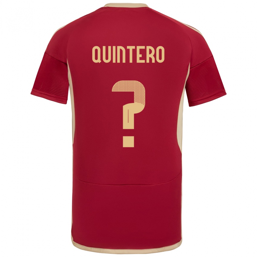 Uomo Maglia Venezuela Teo Quintero #0 Borgogna Kit Gara Home 24-26 Maglietta