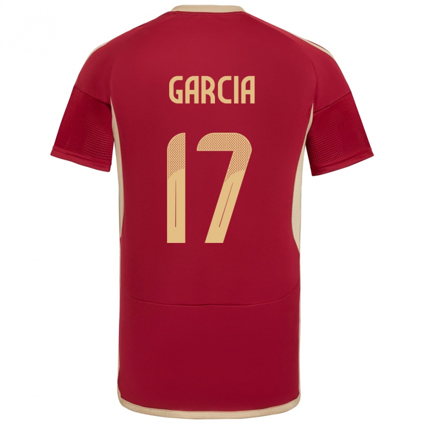 Uomo Maglia Venezuela Gabriela García #17 Borgogna Kit Gara Home 24-26 Maglietta