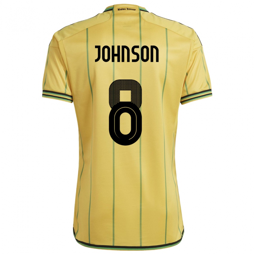 Uomo Maglia Giamaica Daniel Johnson #8 Giallo Kit Gara Home 24-26 Maglietta