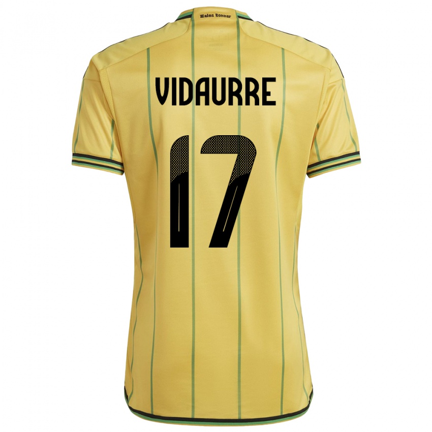 Uomo Maglia Giamaica Zoe Vidaurre #17 Giallo Kit Gara Home 24-26 Maglietta